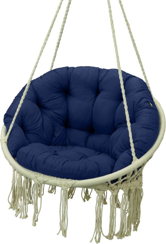 Poduszka na fotel wiszący AMPO 110x60 cm granatowy 1 szt.