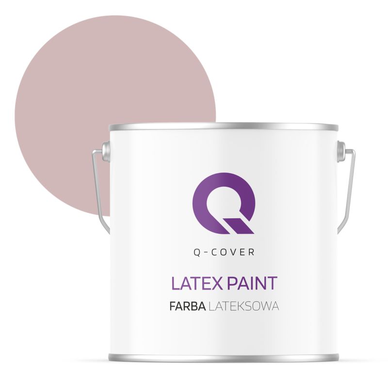 Farba Lateksowa Do Ścian i Sufitów Q-Cover Pudrowy róż H3250 Głęboki Mat 5L