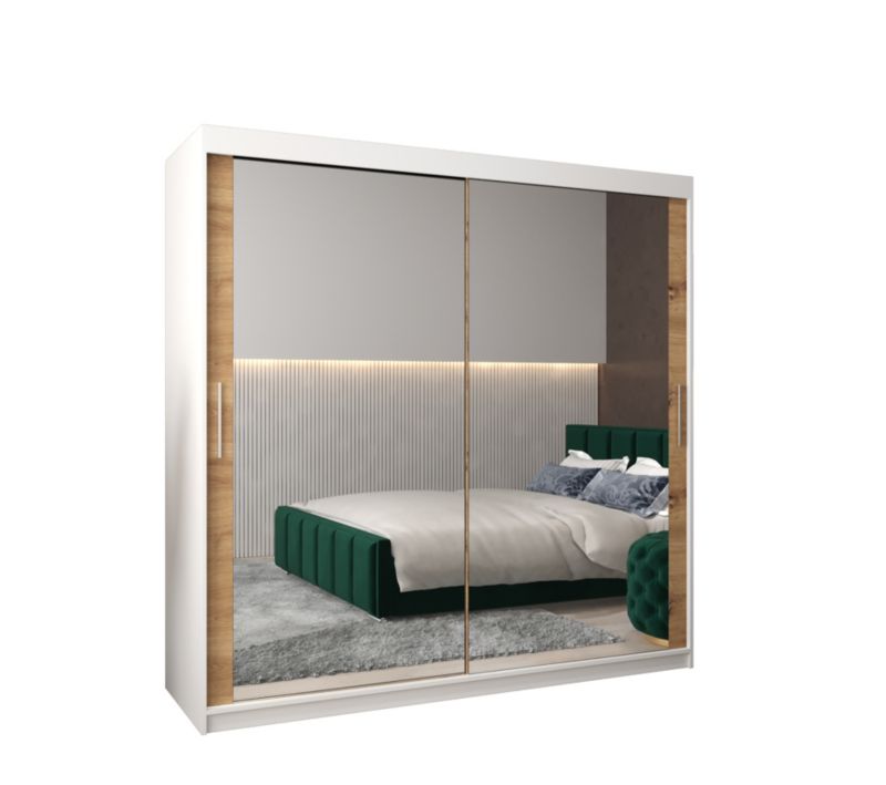 Szafa przesuwna Garderoba Abiks Tokyo 3 200 biały + artisan 1 szt.