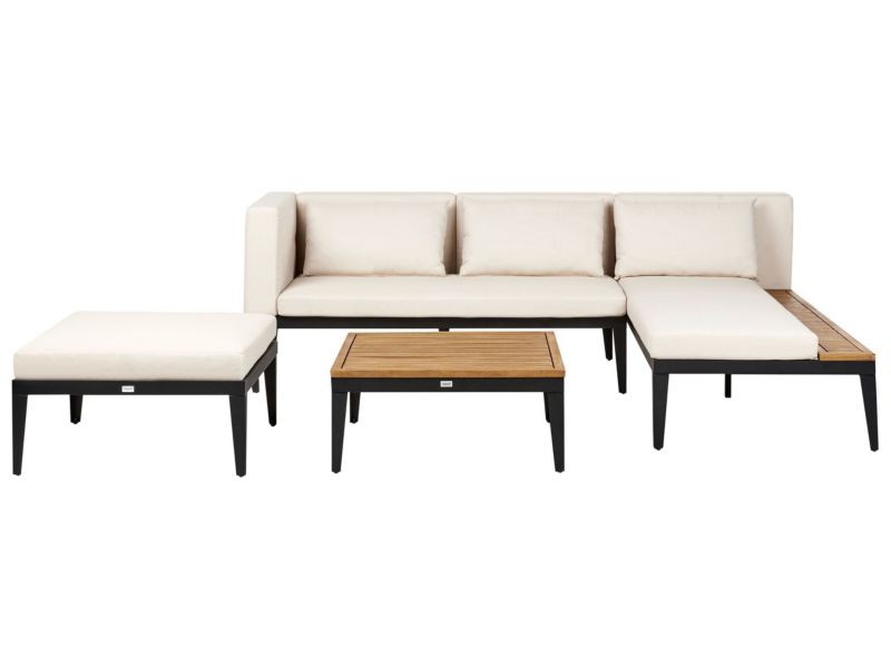 Zestaw ogrodowy ze stolikiem Bracciano Jasnobeżowy 1 kpl