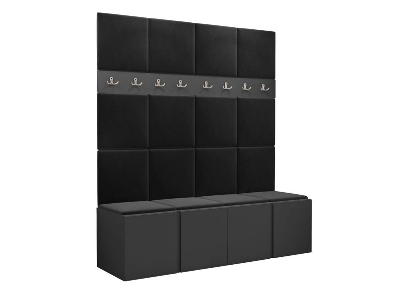 Garderoba MIRJAN 24 Orion V grafit + czarny 1 kpl.