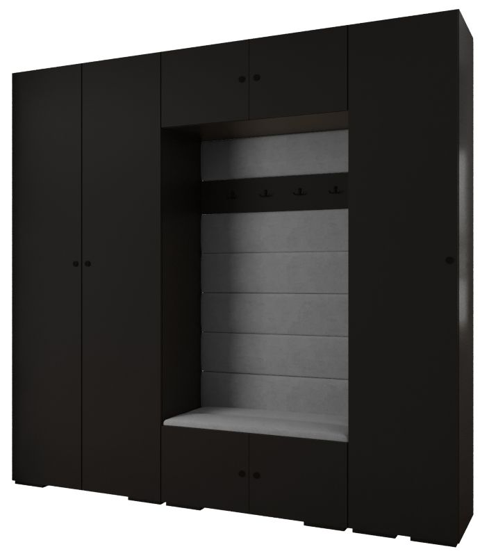 Garderoba do przedpokoju Abiks INOVA 2 Z8 czarny+czarny+manila16 1 szt.
