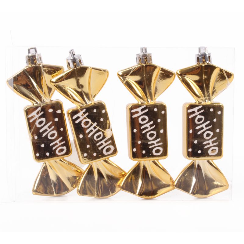 Bombka cukierek 10,5 x 4 cm 4 szt.