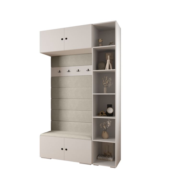 Garderoba do przedpokoju Abiks INOVA 2 Z20 biały+czarny+manila02 1 szt.