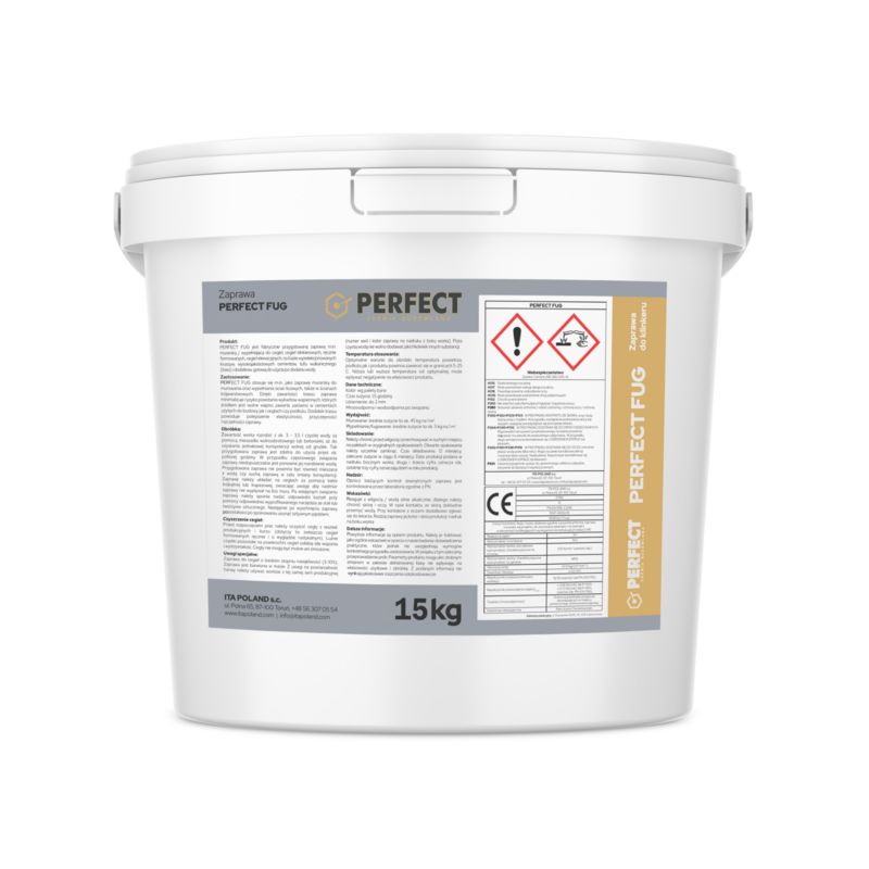 Fuga do płytek gipsowych i dekoracyjnych Perfect biała 15 kg. 1 szt.