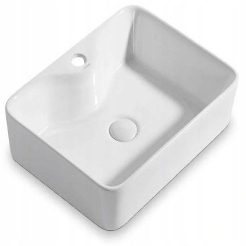 Umywalka Nablatowa Rebiko ceramiczna stawiana 47x37 cm biała 1 szt.