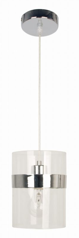 Lampa sufitowa Candellux Brando chromowana-przezroczysty wym: 110 x 15 x 15 cm 1xE27 x 60W 1 szt.