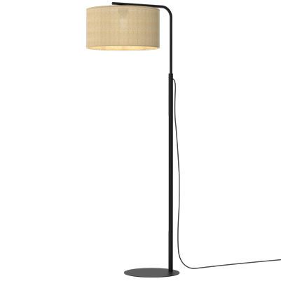 Lampa podłogowa stojąca Luminex Jute czarno-kremowa 1 x E27 x 15W wym: 151 x 40 x 70 cm - 1 szt.