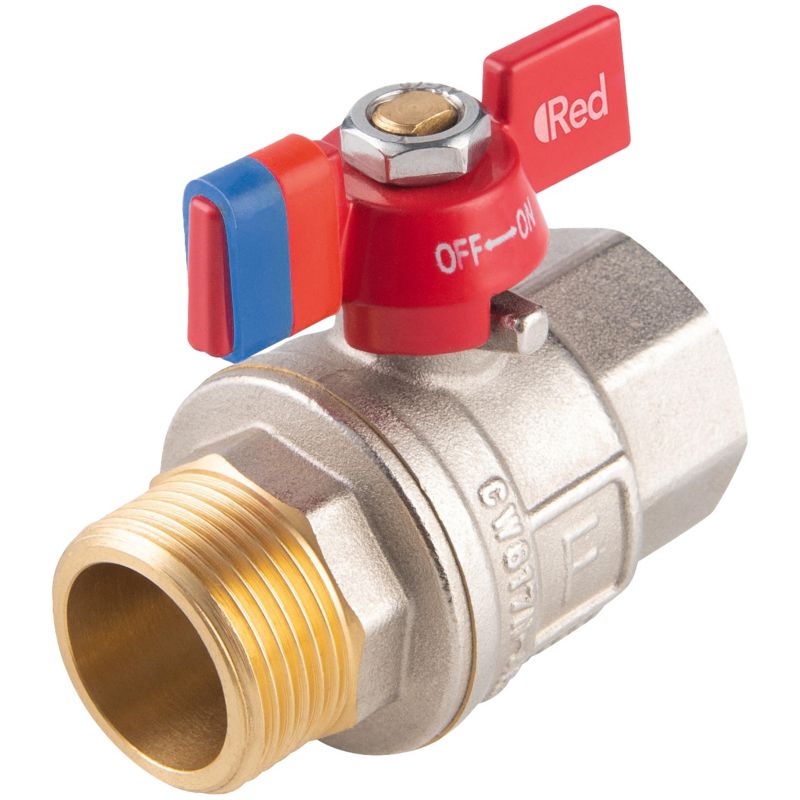 Zawór Ferro kulowy nakrętno-wkrętny z motylkiem 25.4 mm 1 szt.