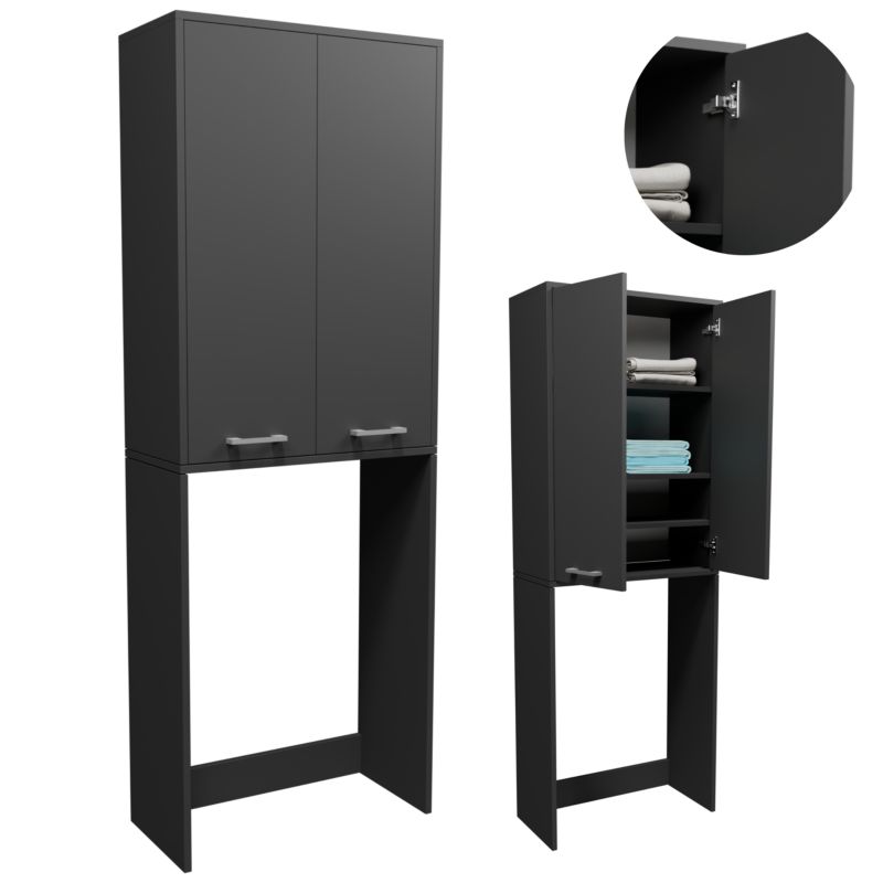 Szafka łazienkowa Matkam nad pralkę FIN180PEŁGRA stojąca grafit 1 szt.