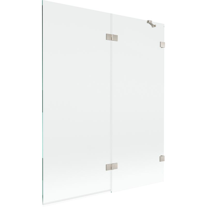 Parawan nawannowy Mexen Lunar transparent nikiel szczotkowany 140x150 cm 2-skrzydłowy 1 szt