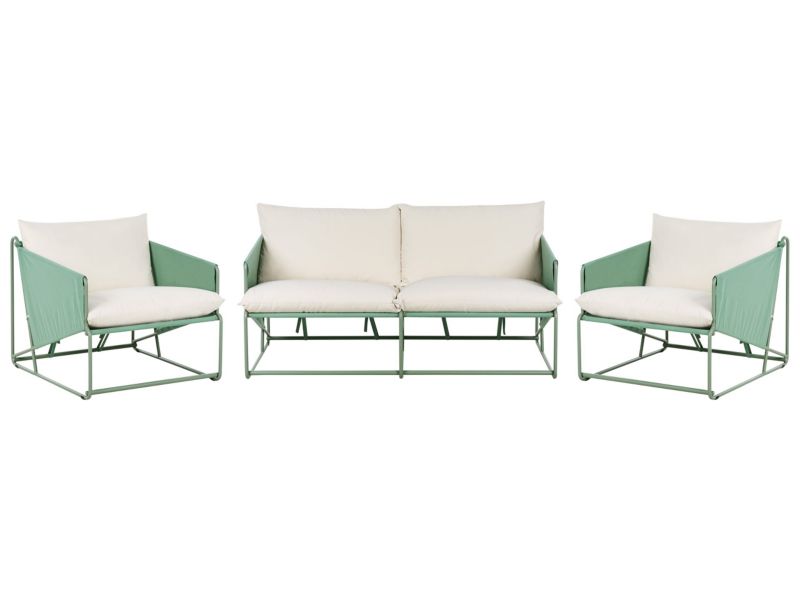 Zestaw ogrodowy dla 4 osób Ponte Metal Zielony 1 kpl