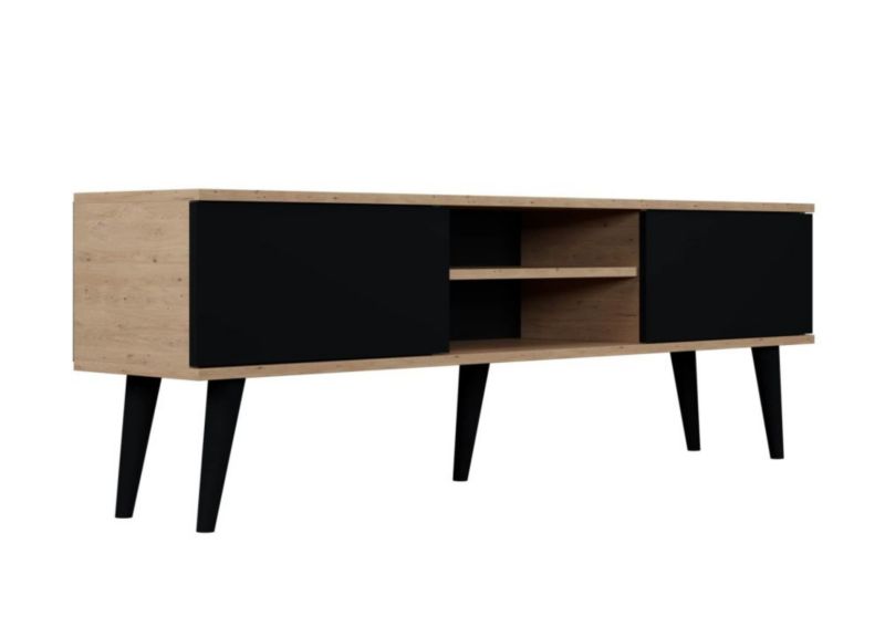 Szafka RTV Kocot Meble TORONTO 160 dąb artisan/czarna 1 szt.