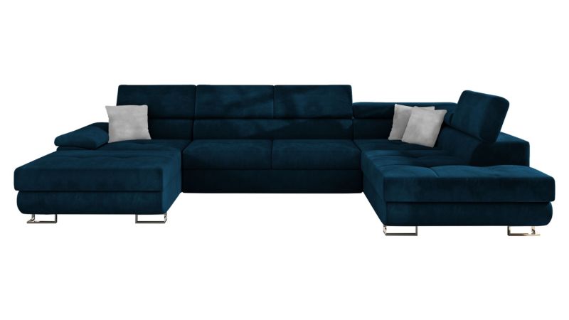 Narożnik z funkcją spania MIRJAN 24 Cotere Bis prawy ciemny szafir/jasny szary 1 szt.