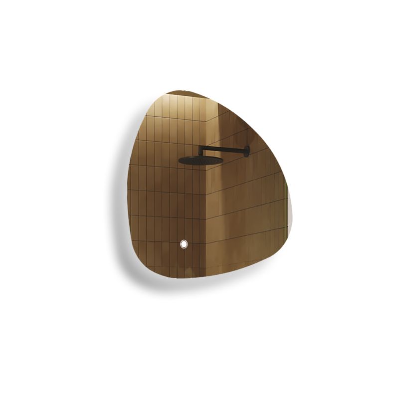 Lustro łazienkowe Artforma LED 64x64cm nieregularne LED Dual włącznik EGG221 1szt.