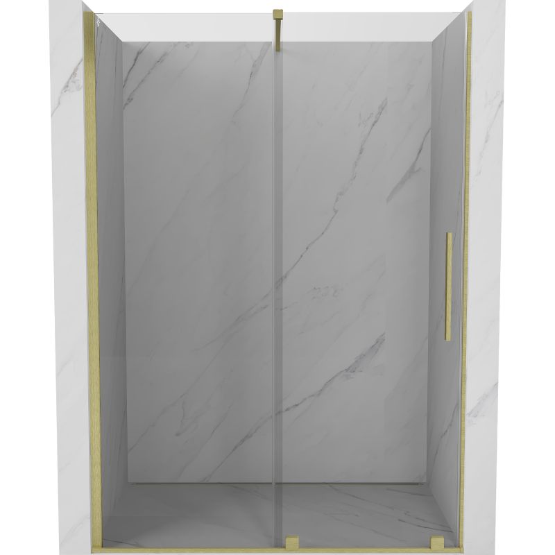 Drzwi prysznicowe rozsuwane Mexen Velar transparentne złoty szczotkowany 160x200 cm 1 szt.