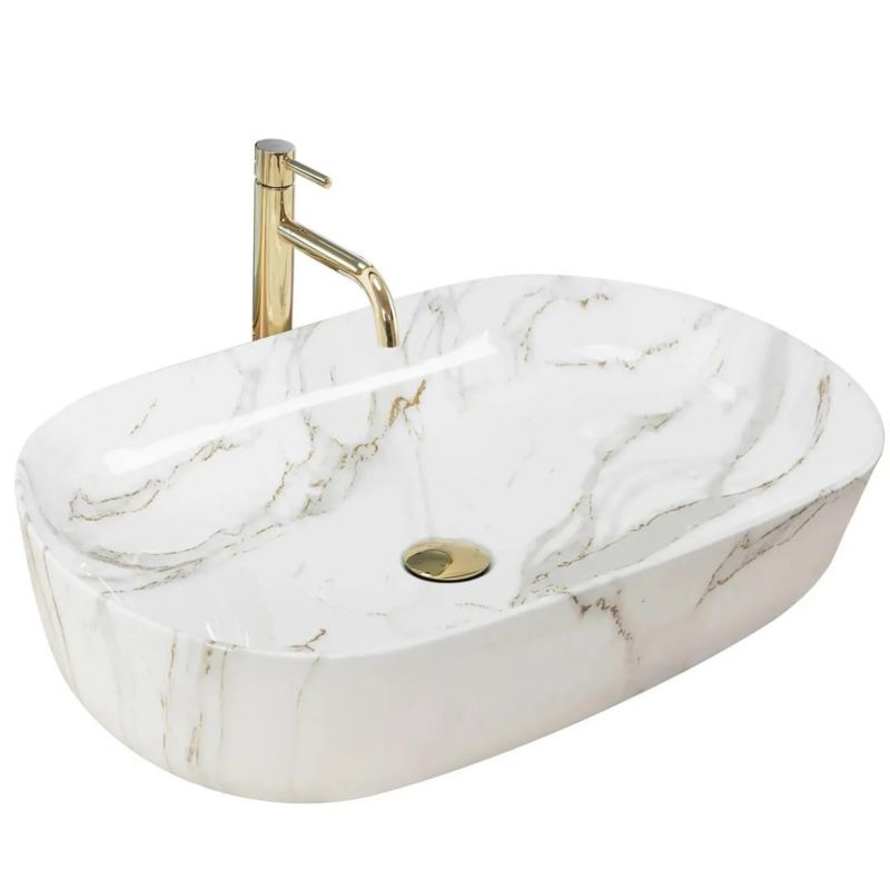 Umywalka nablatowa GTM Design Nadia M1 Biała 1 szt.