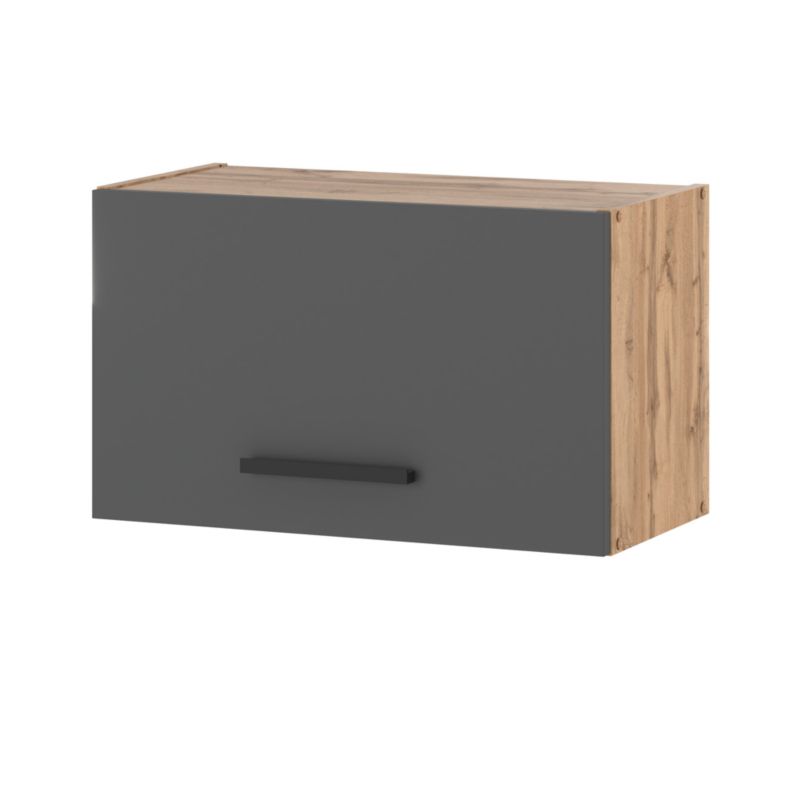 Szafka Kuchenna Hurtownia-Mebli Wisząca Okapowa Blanka górna okap60 60cm Dąb Wotan Szary Mat 60x30x36 cm 1szt.