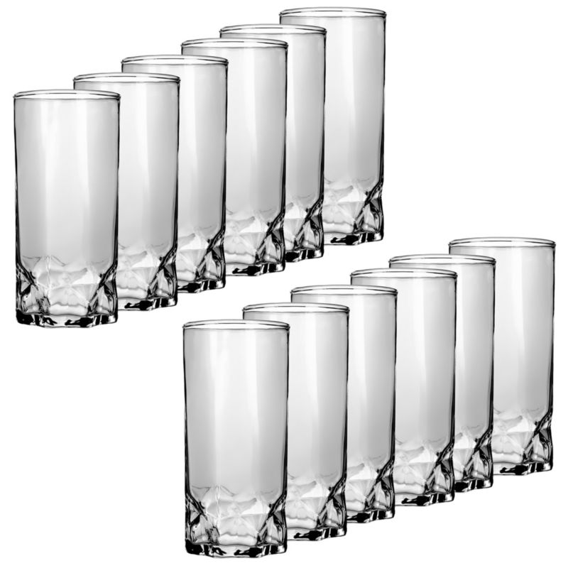 Szklanki KADAX Do Whisky Napojów Komplet Drinków Wody 370ml Prezent Wysokie 12szt