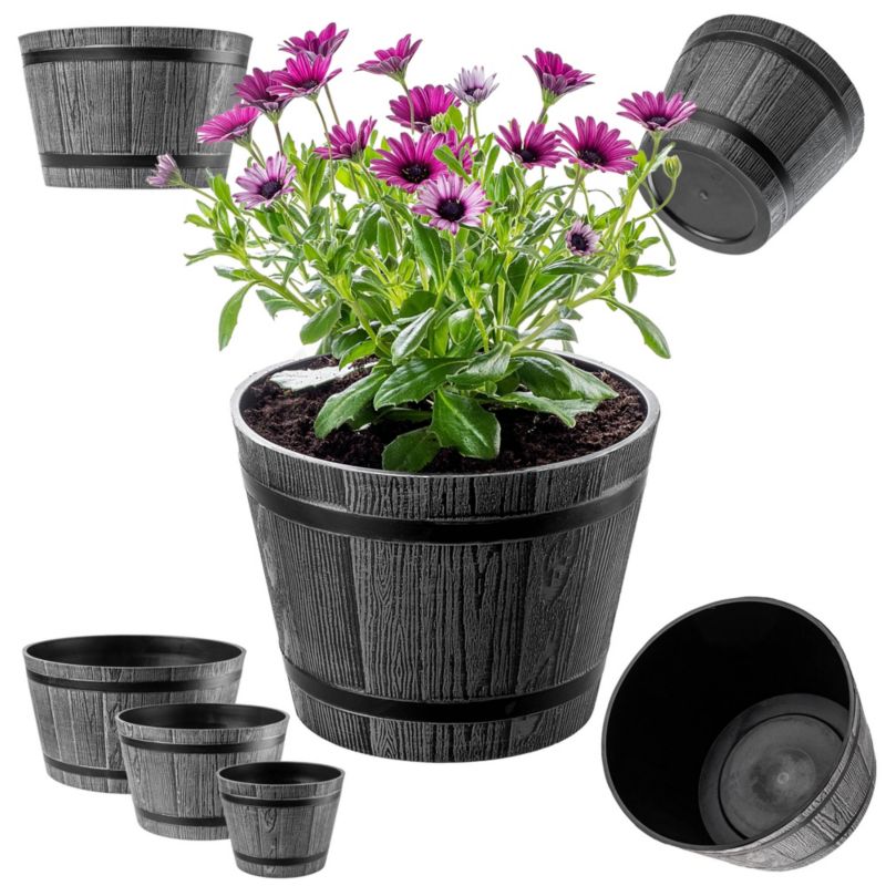 KADAX Donica Ogrodowa Osłonka 23+30+40cm szara