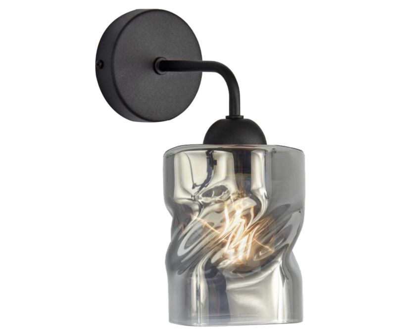 Kinkiet ścienny Candellux Felis czarny-dymiony 1 x E27 x 60W IP20 wym: 27 x 16 x 10 cm - 1 szt.