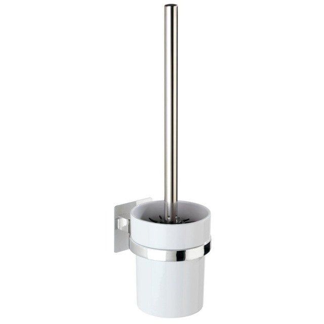 Szczotka WC ścienna Wenko Turbo-Loc Quadro Ed. biała, bez wiercenia, 1 szt.