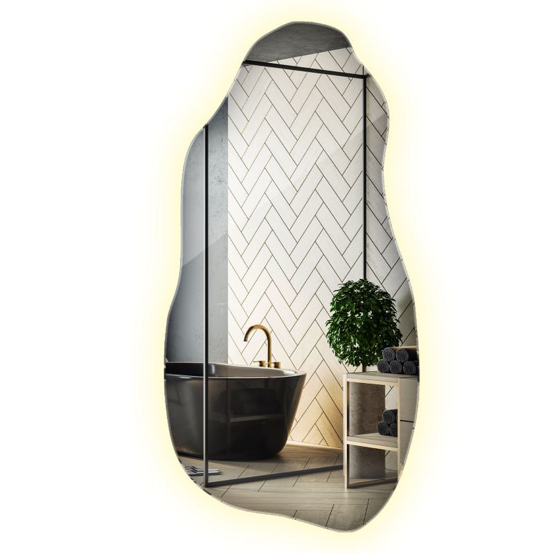 Lustro Wiszące Do Łazienki Wallfluent 50 cm x 100 cm LED Światło Neutralne 1 szt.