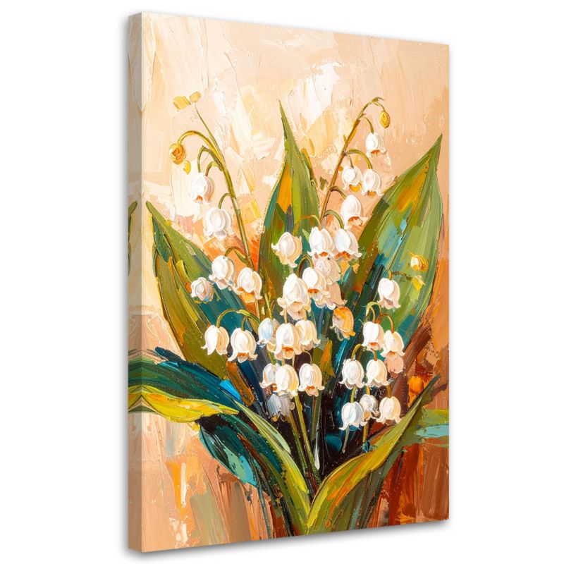 Obraz do salonu sypialni Feeby Konwalie Kwiaty Rośliny Natura 60x90cm 1szt