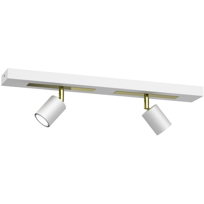 Lampa sufitowa Luminex Rodez biały mat-złoty połysk Listwa z lampami 2 x GU10 x 8W wym: 15 x 60 x 8 cm - 1 szt.