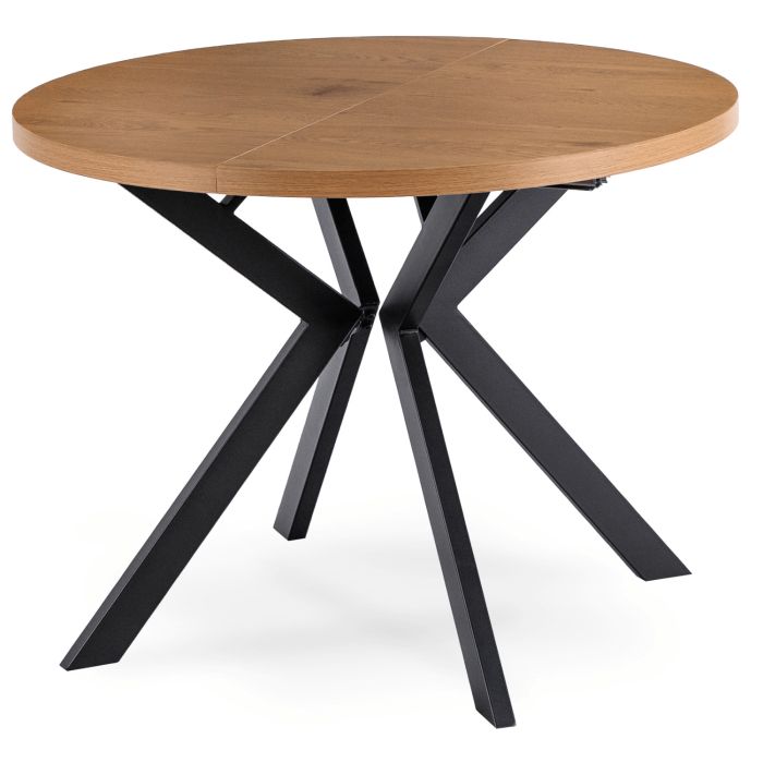 Stół Okrągły Mebel Elite LUKAS Rozkładany Kuchenny do Jadalni Salonu Loft Dąb Złoty 1 SZT