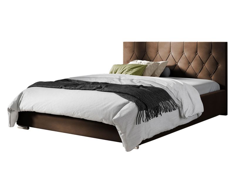 Łóżko tapicerowane MIRJAN 24 Sky Tap 180x200 brąz 1 szt.