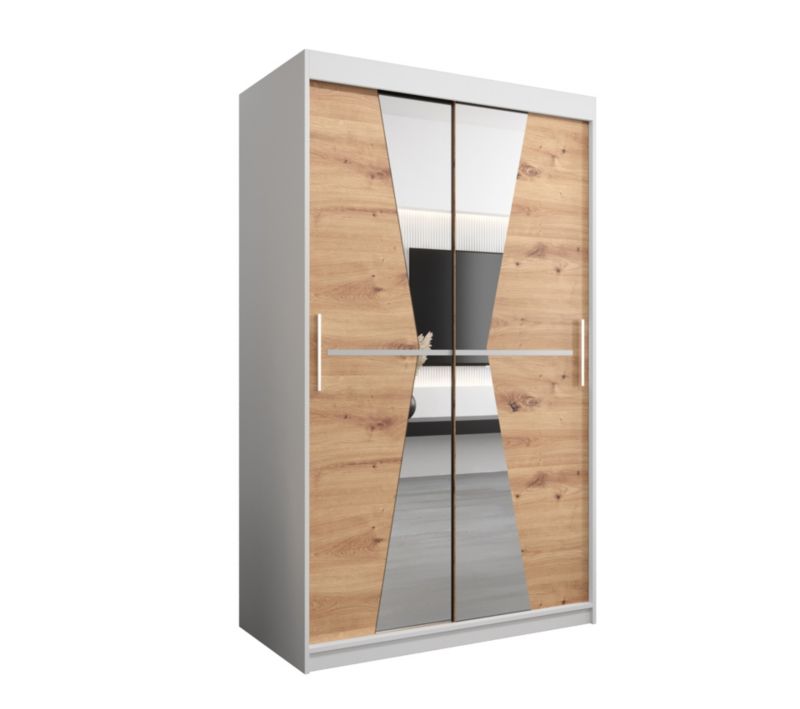 Szafa przesuwna Garderoba Abiks MAROKO 120 biały/artisan 1 szt.