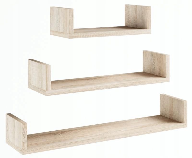 Półka Matkam wisząca DUŻA EX3 dąb sonoma 3 szt.