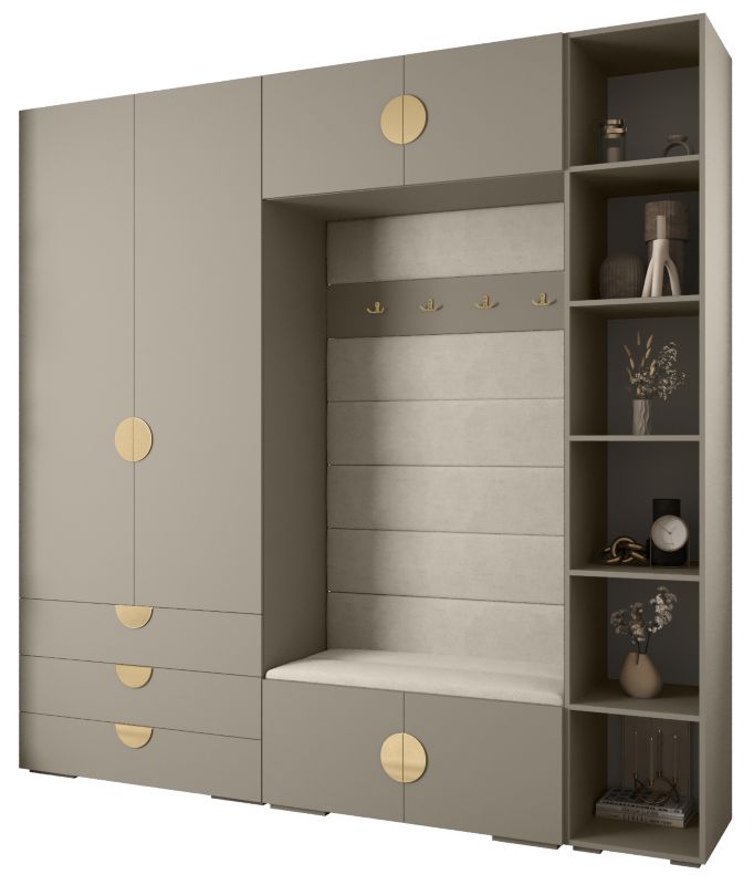 Garderoba do przedpokoju Abiks INOVA 4 Z10 kaszmir+złoty+manila02 1 szt.