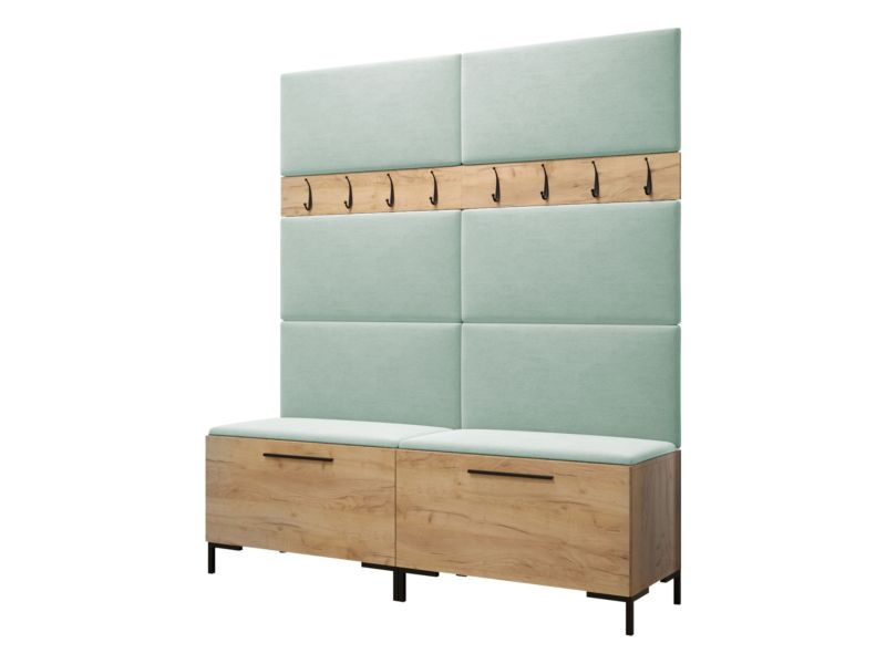 Garderoba MIRJAN 24 Zilion II dąb craft + miętowy 1 kpl.