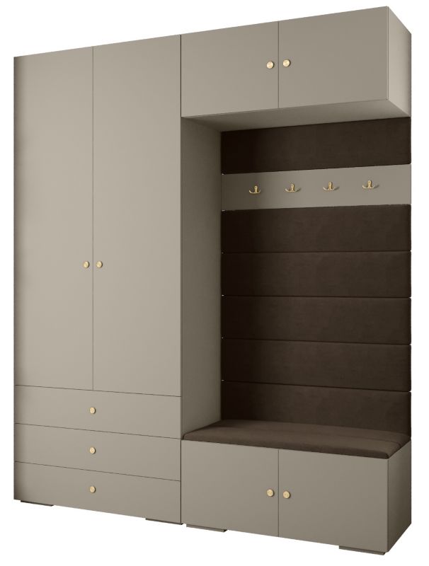 Garderoba do przedpokoju Abiks INOVA 2 Z12 kaszmir+złoty+manila04 1 szt.