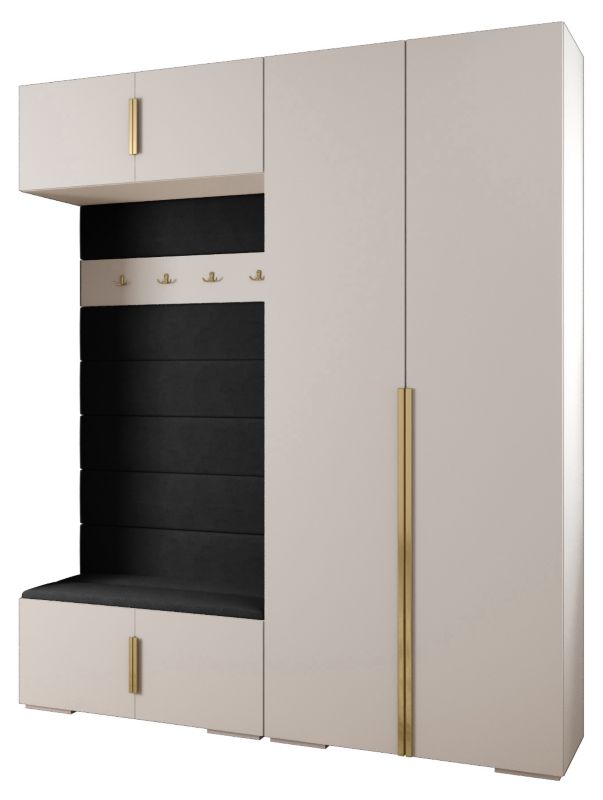 Garderoba do przedpokoju Abiks INOVA 1 Z18 biały+złoty+manila18 1szt.