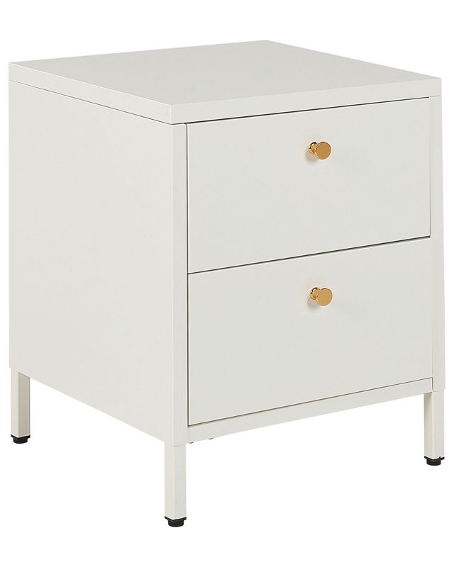 Szafka nocna 2 szuflady Biały Kylea 1 szt.