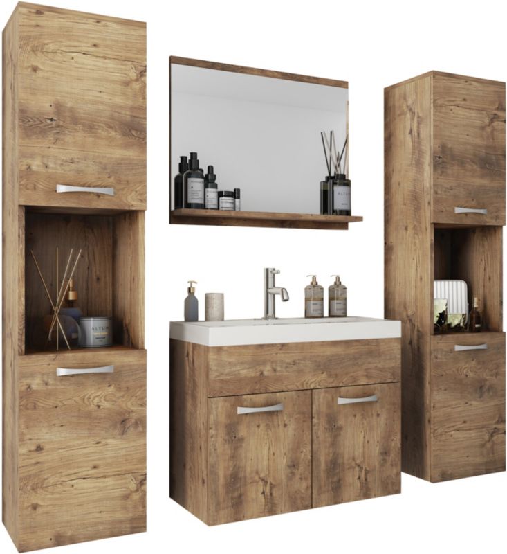 Zestaw mebli łazienkowych MINIO go for it MONTANA XL kasztan breslau 1 kpl.