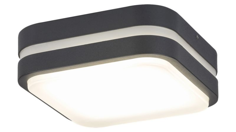 Lampa sufitowa zewnętrzna Rabalux Hamburg antracytowa LED 12W 4000K 900lm IP44 wym: 28,5 x 28,5 x 7 cm - 1 szt.