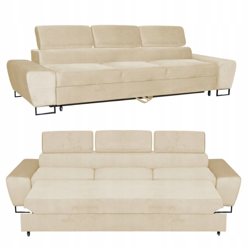 Sofa kanapa do salonu rozkładana Family Meble Bosso beż 1szt