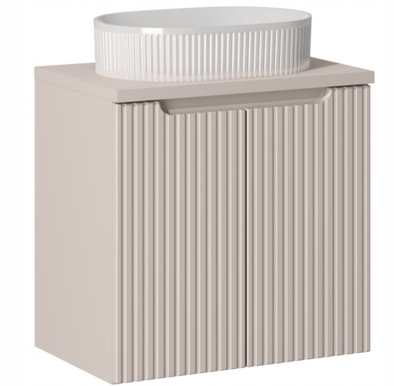 Szafka pod Umywalkę łazienkowa 60 cm Wisząca z Blatem Kaszmir Nova Kaszmir Kaszmirowa z Umywalką Furnidea 1 szt.