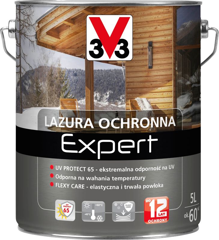 Lazura ochronna V33 Expert ciemny orzech 5 l