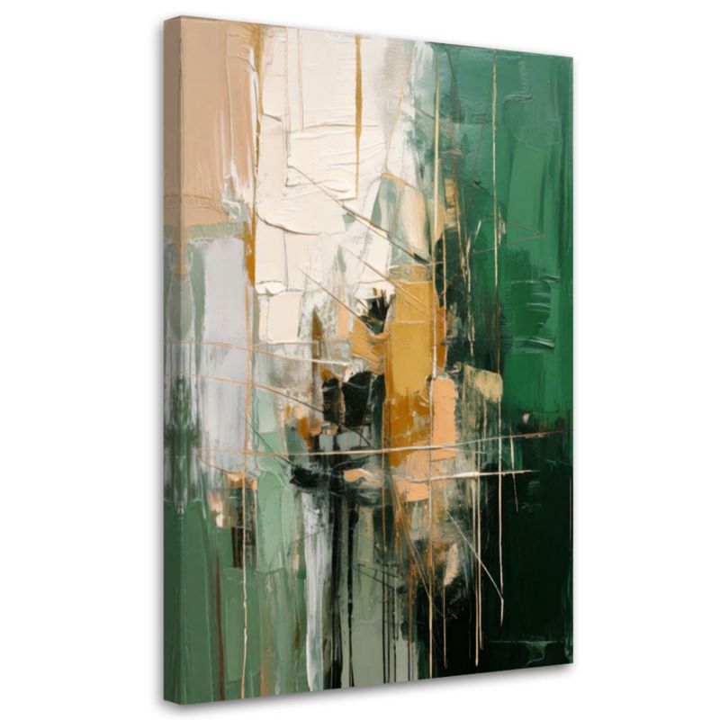 Obraz na płótnie Feeby Abstrakcja Geometryczna Zielony 60x90cm 1szt