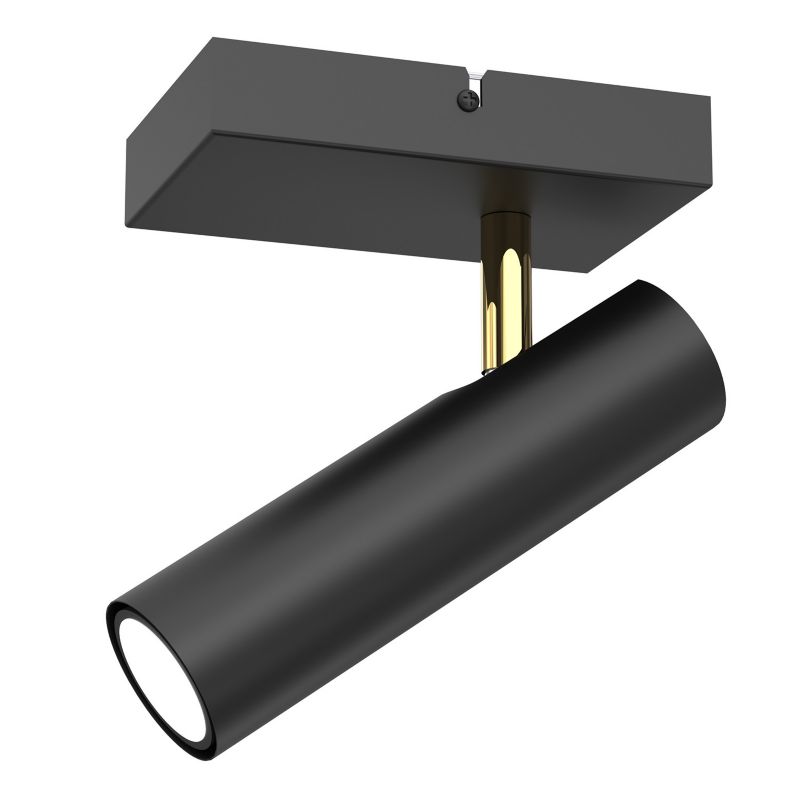 Lampa sufitowa Luminex Axion czarny mat-złoty połysk 1 x GU10 x 8W wym: 16 x 10 x 24 cm - 1 szt.