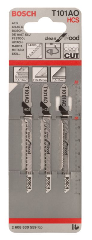 Brzeszczot do drewna Bosch T101AO 3 szt.