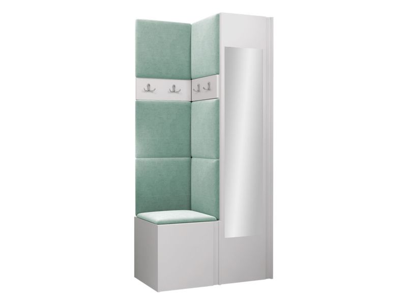 Garderoba MIRJAN 24 Orion XXV biały + miętowy 1 kpl.