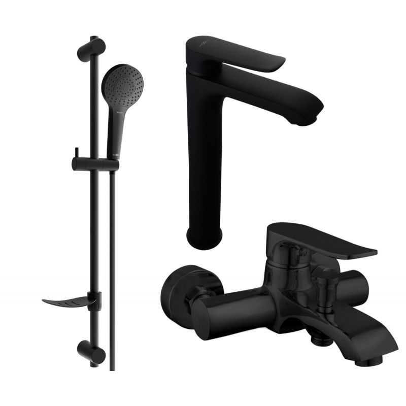 Zestaw wannowy Mexen Pecos czarny 72713DF05-70 1 szt.