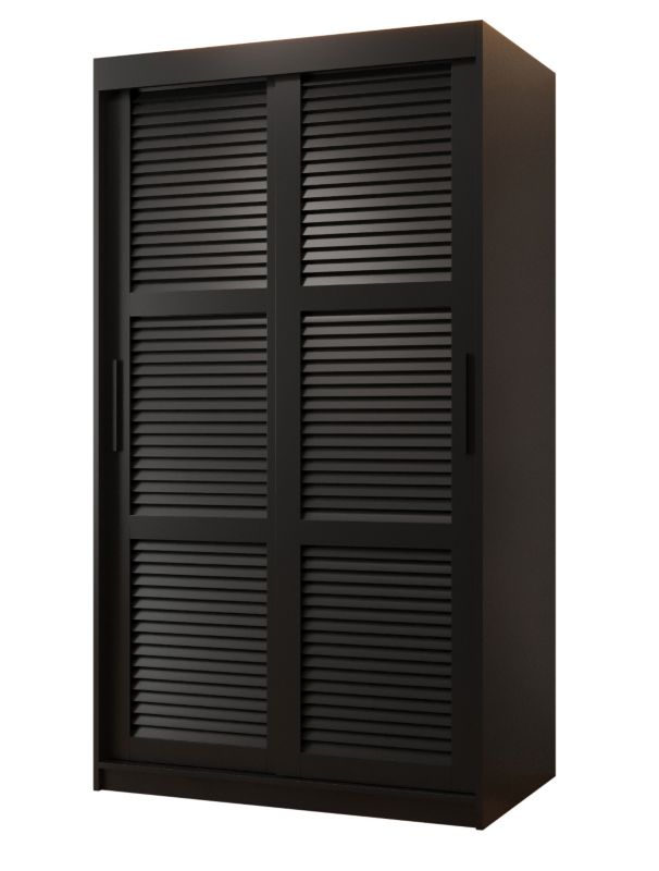 Szafa przesuwna Garderoba Abiks ŻALUZJA 100 czarny 1 szt.