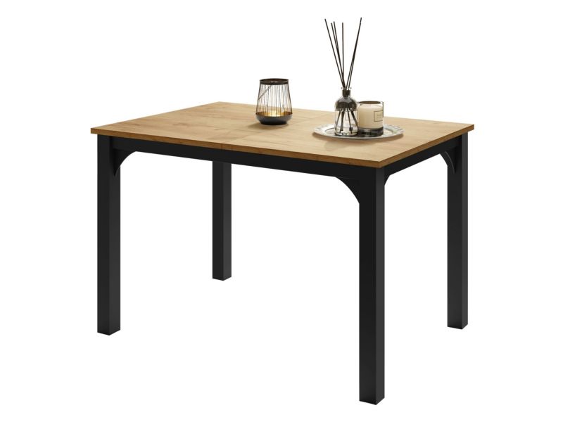 Stół rozkładany MIRJAN 24 Focus 120 czarny/dąb craft złoty 1 szt.